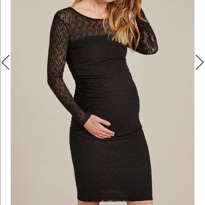 Isabella Oliver Evy Lace Black Dress (Maternity)